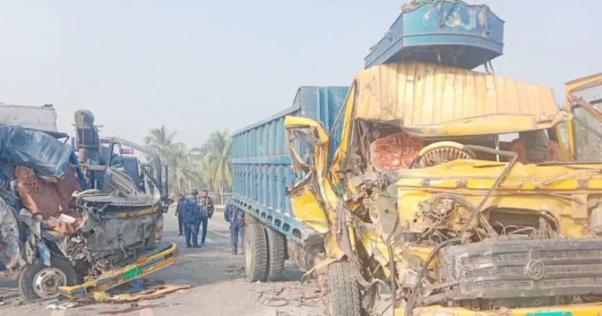 নড়াইলে ট্রাক-পিকআপ মুখোমুখি সংঘর্ষ: প্রাণ হারালেন চালক, আহত ৪